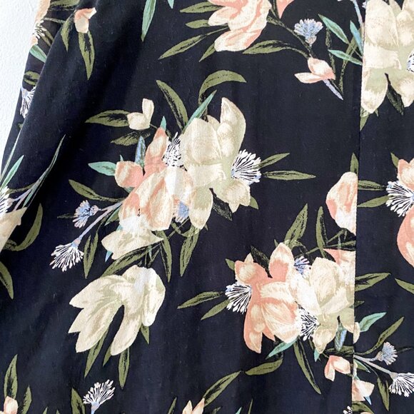 Aritzia Talula Cosima Floral Kimono Cardigan | Black Beige Pink | Size S - Picture 7 of 8